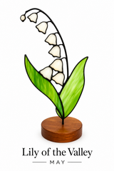 Handmade Glass Birth Month Flower — view 5